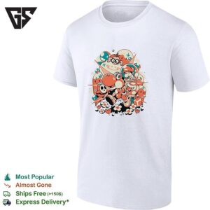 Yoshi And Friends Nintendo Mario Characters Cartoon Colorful Graphic T-Shirt