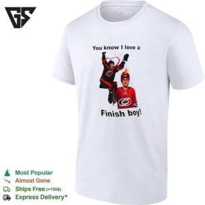 You Know I Love A Finish Boy Hockey Players Celebration Heart Graphic T-Shirt
