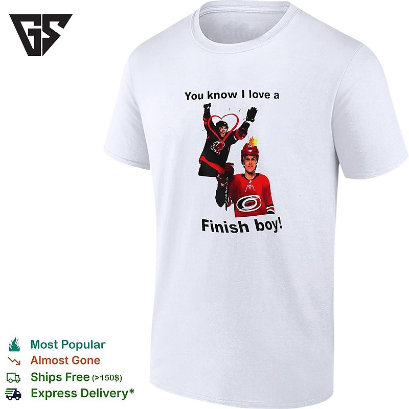 You Know I Love A Finish Boy Hockey Players Celebration Heart Graphic T-Shirt You Know I Love A Finish Boy Hockey Players Celebration Heart Graphic T-Shirt