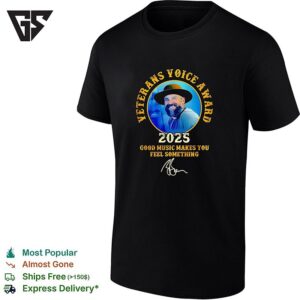 Zac Brown Veterans Voice Award 2025 Good Music Makes You Feel Something Portrait T-Shirt