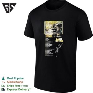 Zach Bryan Album Tracklist Horse Silhouette Night Sky Cover Art T-Shirt