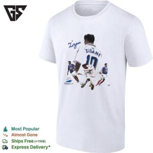 Zinedine Zidane France 98 World Cup Signature Action Photo Collage Poster T-Shirt
