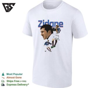 Zinedine Zidane France Number 10 Head Volley Action Illustration Collage Poster T-Shirt
