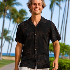 Bamboo Open Collar Rayon Men’s Aloha Shirt