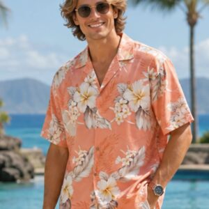 Cotton Short Sleeves Lanai Men’s Aloha Hawaiian Shirt