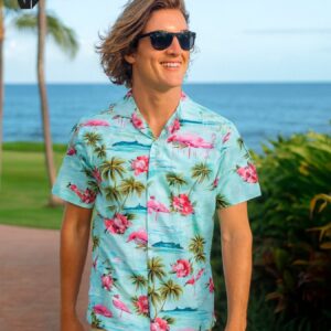 Flamingos Cotton Hawaiian Shirts