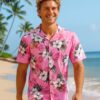Hibiscus Paradise Rayon Men’s Aloha Shirt