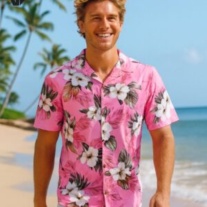 Hibiscus Paradise Rayon Men’s Aloha Shirt