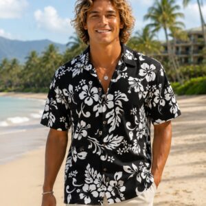 Island Hibiscus Men’s Aloha Shirt