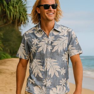 Kaanapali Reverse Fabric Men’s Aloha Shirt