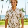 Kahua Plumeria Cotton Men Hawaiian Shirt