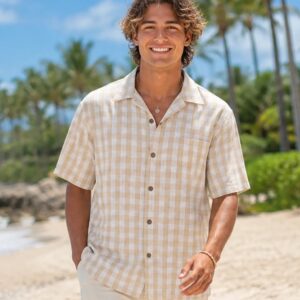 Khaki Palaka Hawaiian Paniolo Men’s Shirt