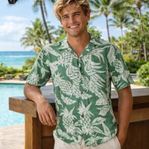 Lanai Pineapple Rayon Aloha Shirt