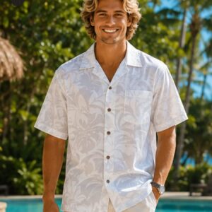 Launiupoko White Wedding Aloha Shirt