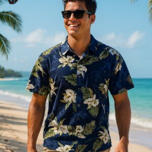 Makani Island Tropical Orchids Hawaiian Shirt