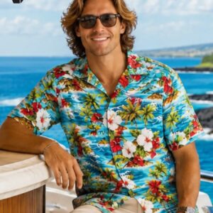 Makua Beach Short Sleeves Men’s Aloha Shirt