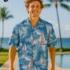Sailing Cotton Men’s Aloha Shirt