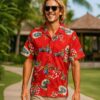 Santa Riding Woody Aloha Men’s Shirt