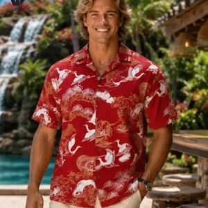 Short Sleeve Men’s Rayon Tropical Aloha Shirt