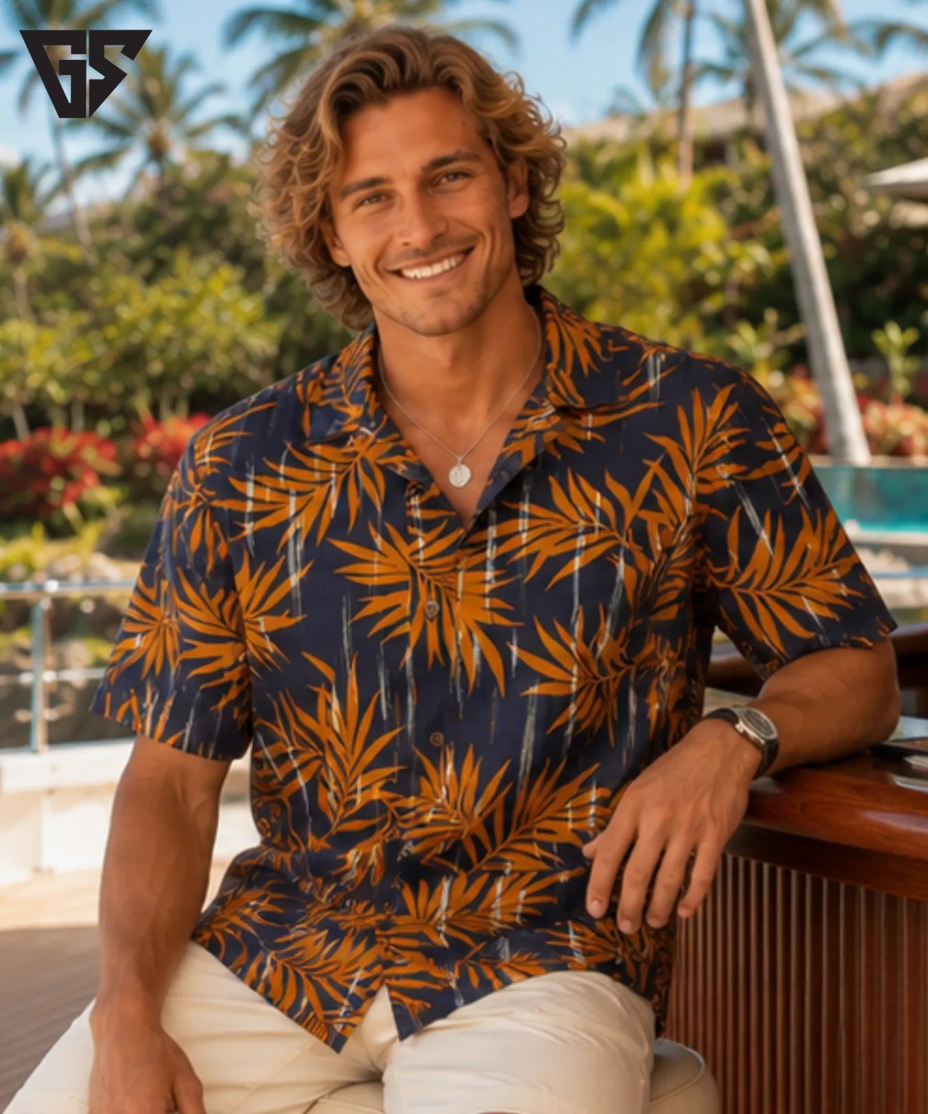 Short Sleeves Men’s Cotton Palms Island T-Shirt Short Sleeves Men’s Cotton Palms Island T-Shirt