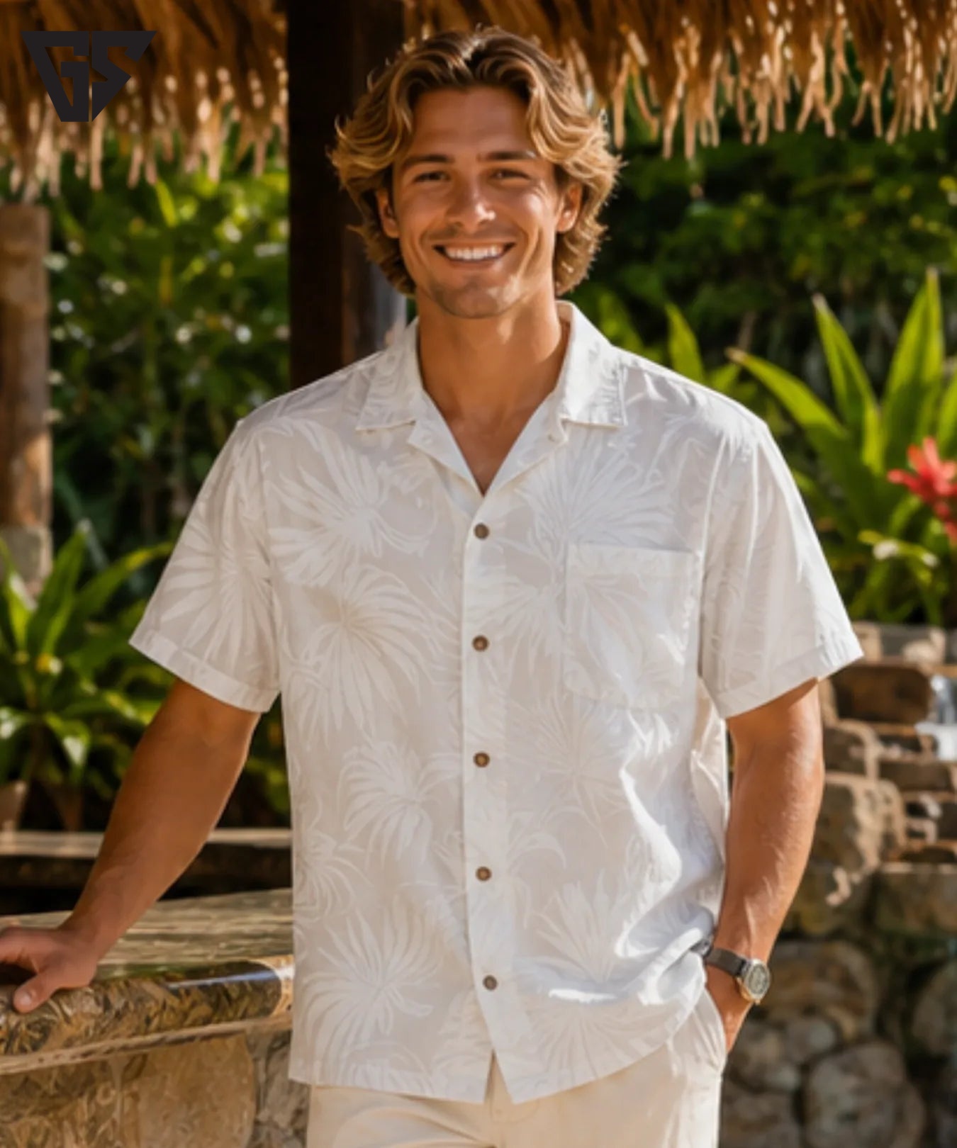 Short Sleeves Napali Hawaiian Wedding Shirt Short Sleeves Napali Hawaiian Wedding Shirt