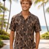 Short Sleeves Rayon Palm Men’s Aloha Shirt
