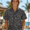 Short Sleeves Seashells Cotton Poplin Aloha Shirt