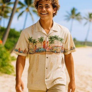 Surfer Woody One Stop Hawaiian Border Shirt