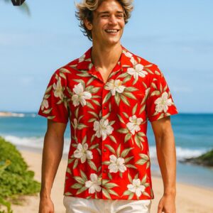 Wailuku Orchids Short Sleeves Aloha Shirt