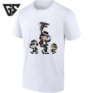 Atlanta Falcons X Charlie Browns With Snoopy And Woodstock Pop Rock Style T-Shirt