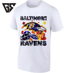Baltimore Ravens X Halloween Autumn Football Season Pumpkin Helmet T-Shirt