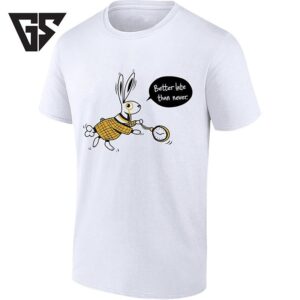 Better Late Than Never Rabbit With Pocket Watch T-Shirt