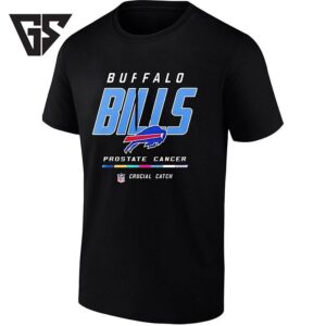 Buffalo Bills Crucial Catch Intercept Prostate Cancer Blue Logo T-Shirt