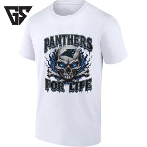 Carolina Panthers Football For Life NFL Skull X Logo T-Shirt