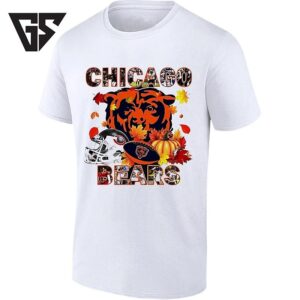 Chicago Bears X Halloween Autumn Football Season Pumpkin Helmet T-Shirt