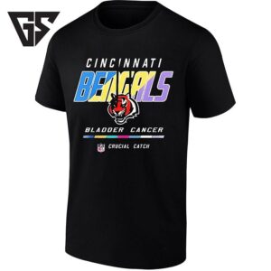 Cincinnati Bengals Crucial Catch Bladder Cancer Awareness T-Shirt