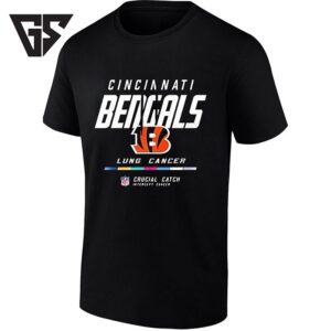 Cincinnati Bengals Crucial Catch Intercept Cancer White Logo T-Shirt
