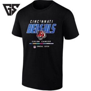 Cincinnati Bengals Crucial Catch Intercept Colon Cancer T-Shirt