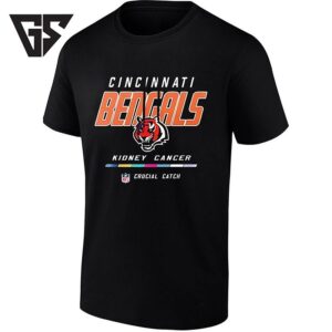 Cincinnati Bengals Crucial Catch Intercept Kidney Cancer T-Shirt
