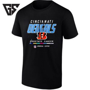 Cincinnati Bengals Crucial Catch Prostate Cancer Intercept Cancer T-Shirt