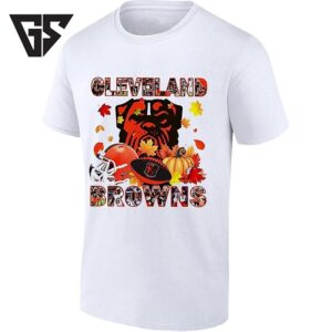 Cleveland Browns X Halloween Autumn Football Season Pumpkin Helmet T-Shirt