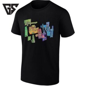 Colorful Abstract Cityscape City Buildings T-Shirt