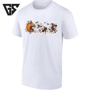 Cute Halloween Trick Or Treat Parade With Witch And Friends T-Shirt