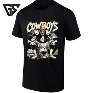 Dallas Cowboys Dak Prescott This Is Cowboys Country Skull T-Shirt