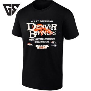 Denver Broncos West Division American Football Conference Est 1960 T-Shirt