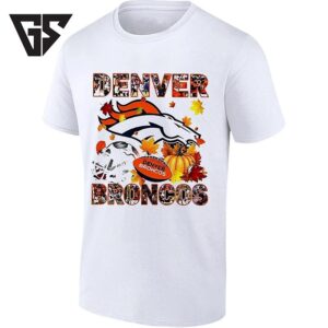 Denver Broncos X Halloween Autumn Football Season Pumpkin Helmet T-Shirt