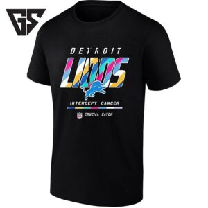Detroit Lions Intercept Cancer Crucial Catch T-Shirt