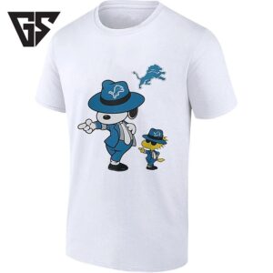 Detroit Lions X Snoopy And Woodstock Dancing With Pop Rock T-Shirt