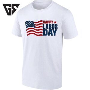 Distressed Happy Labor Day American Flag T-Shirt