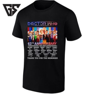 Doctor Who 63rd Anniversary 1963 2026 Thank You For The Memories Signature T-Shirt